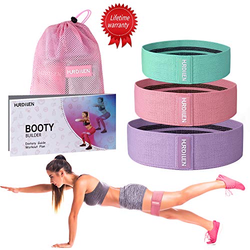 Hurdilen Resistance Bands Loop Exercise Bands Booty Bands - Workout Bands Hip Bands Wide Resistance Bands Hip Resistance Band for Legs and Butt - Activate Glutes and Thighs (Best Exercise For Thighs And Hips At The Gym)