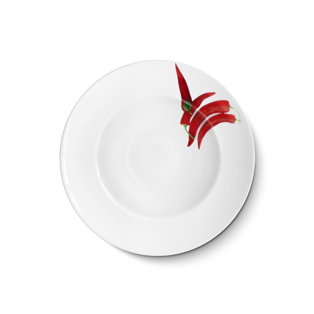 Creatable - Europa hierbas - Pasta Plato Chili 27 cm, porcelana ...