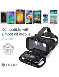 VR Gafas, Cascos de Realidad Virtual, 3D IMAX Movie Game Viewer Compatible iPhone XR XS X 8 7 6 S Plus Samsung Galaxy S9 S8 S7 S6 Edge + etc 4.0 6.33" Celular