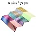 72 Count Hot Glue Sticks 12 ColorsMini Size 4
