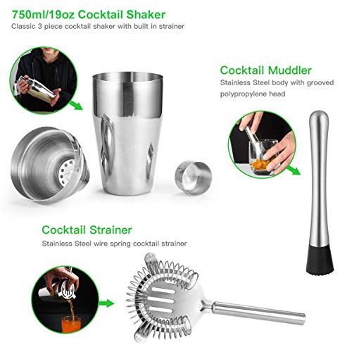 Nihlsen 5 Stück / Set Stemless Glasses Perfekte Weihnachtsgeschenkgläser Cocktail Mixer Measuring Jigger Bar Edelstahl… – Bild 4