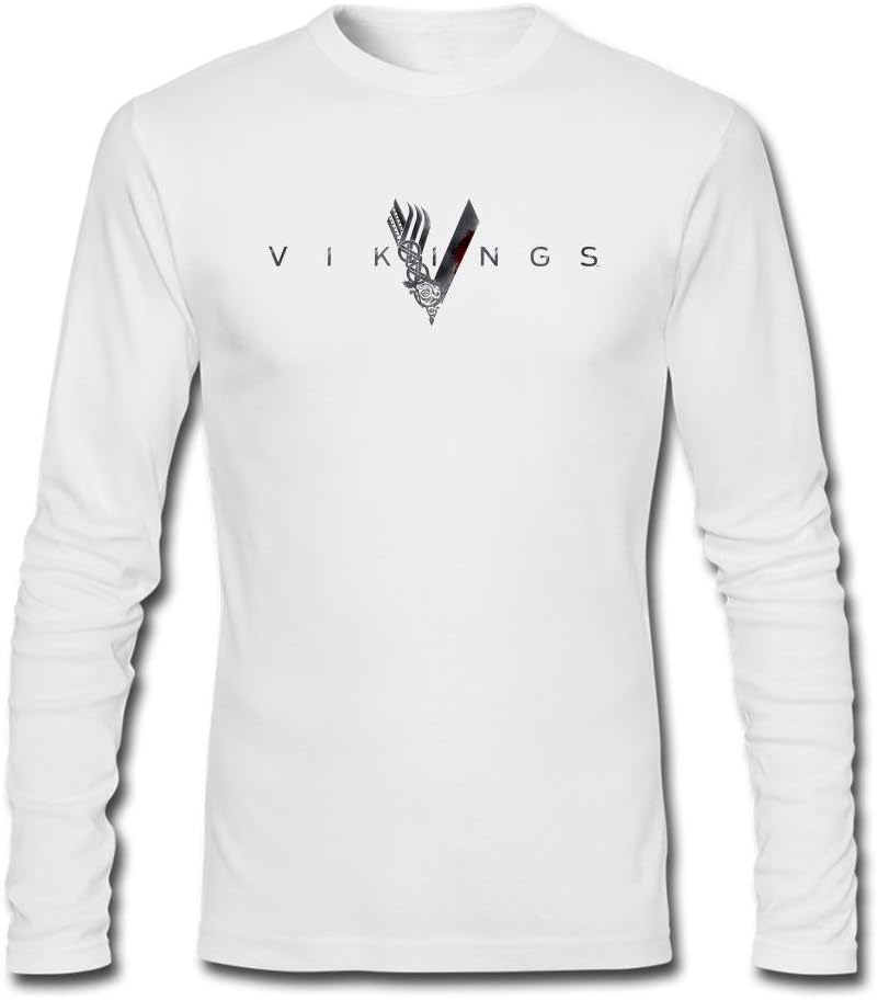 ZhMao Men's Vikings S04 TV Show Logo Long Sleeve T-Shirts