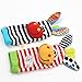 ULAKY Wrist & foot Rattles Band Sock For infant Baby Finder Animal Developmental Toys