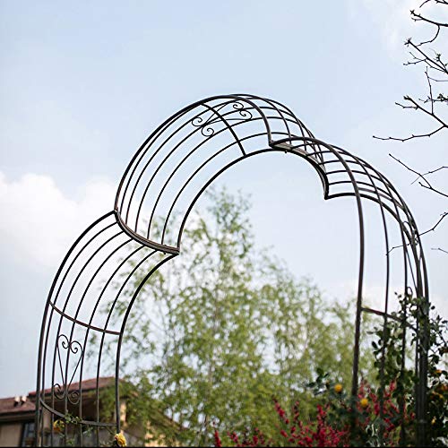 CJSWT Rosenbogen, Garten Rankhilfe Kletterpflanzen, Torbogen Metall, wetterfest, Indoor/Outdoor, Toll für Hinterhof… – Bild 7