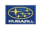2 pieces SUBARU Iron On Patch Embroidered Grand Prix Motif Applique F1 Formula One Race Sports Car Motorsports Decal 3.5 x 2.2 inches (8.8 x 5.5 cm)