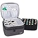 LUXJA Essential Oil Carrying Case - Holds 30 Bottles (5ml-30ml, Also Fits for Roller Bottles), Double-Layer Organizer for Essential Oil and Accessories, Black (Bag Only)