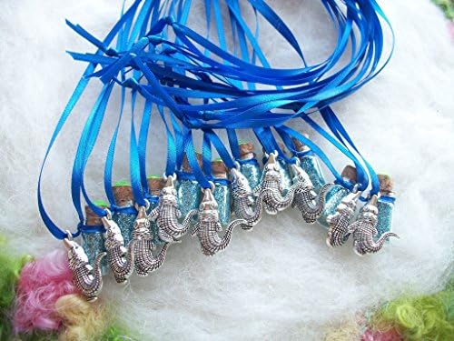 Party Favors 10 Crocodile Alligator Pixie Glitter Sparkle Necklaces Happy Birthday Party Favor Pirate Peter Pan Tinkerbell Party Favor