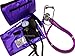 EMI Professional Deluxe PURPLE Aneroid Sphygmomanometer and Sprague Rappaport Stethoscope Set Kit #330
