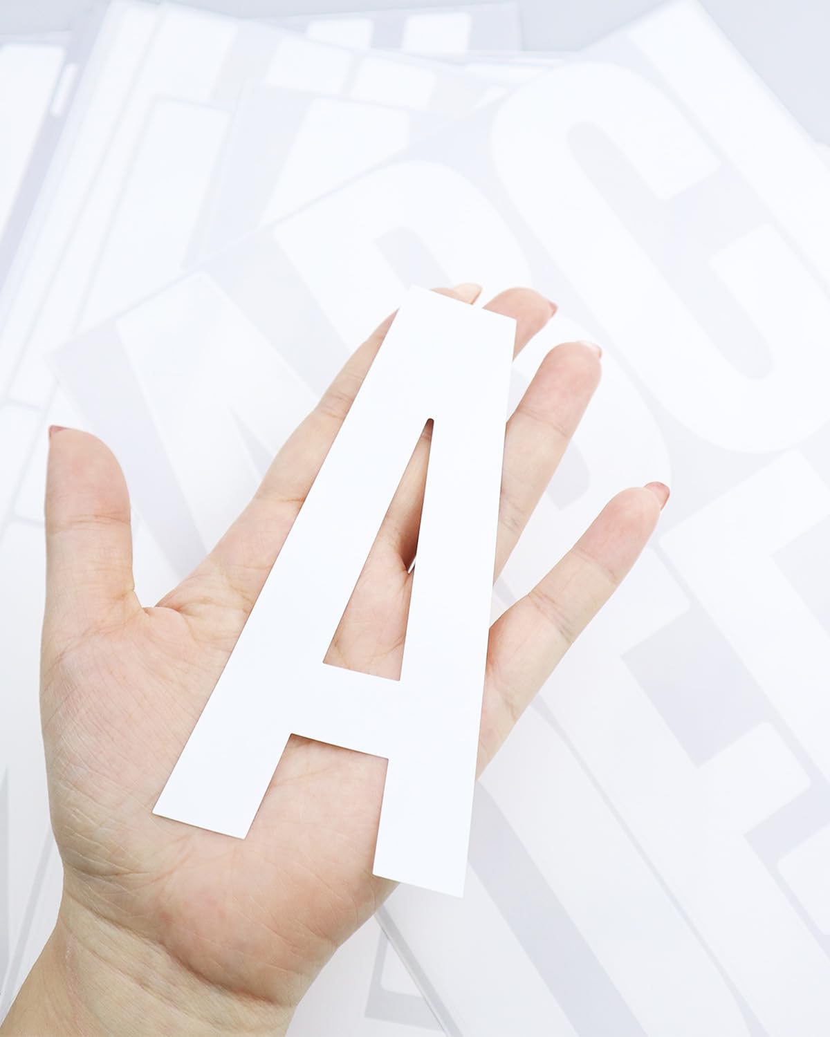 5 Inch Letter Stickers, 122 Pieces Self Adhesive Alphabet Number Sticker for Mailbox, Door, Truck and Outdoor, Waterproof Sticky Vinyl Symbol Stickers for DIY(12 Sheet White)