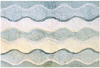Regence Home Cotton Weave Bath Rug with Spray Latex Non-Skid Back, 24 by 40 Inch, New Blue/Multi