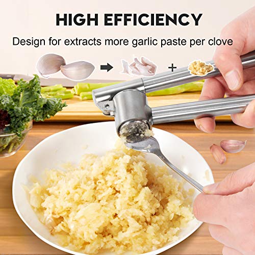 Mempedont Garlic Press Mincer 304 Stainless Steel Garlic Crusher