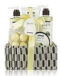 Avocado Oil Spa Gift Basket. Natural Spa Basket with Bath Bombs, Bubble Bath, Shower Gel & Body Lotion Gift Set. Best Birthday Gift for Women!
