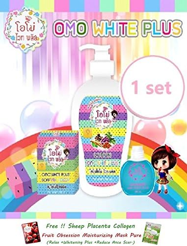 OMO Lotion Plus 500ml + OMO Soap and OMO Serum / 3pcs. (SET) [Get Free Tomato Facial Mask &amp; Ceramine UV Line Ginkgo Plus Whitening Cream 8.50ml.]
