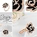 Austrian Crystal Rose Gold With Diamonds Black Rose Ring