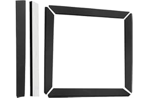 QCG RV Roof Air Conditioner Gasket, 14" x 14" RV & Camper AC Gasket Kit, Split-Type Compression Seal with Self-Adhesive Picture Frame Gasket and Leveling Pads (Black)