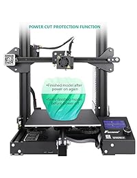Foxnovo Ender 3   Impresora 3D para escritorio, función de impresión de resumen, ranura en V Prusa I3, volumen de construcción: 8.7 x 8.7 x 9.4 in
