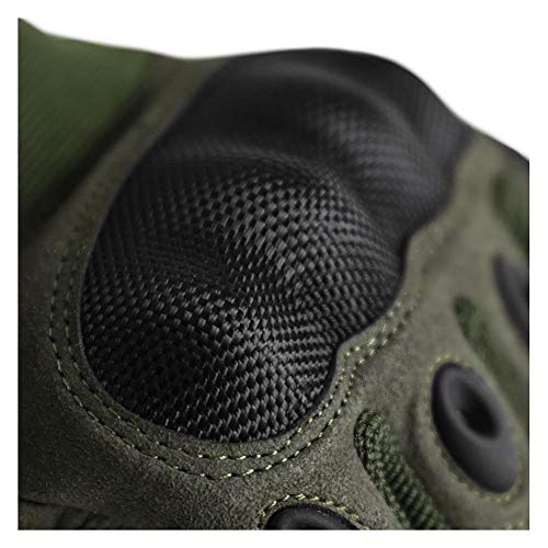 TG Hellfox Fingerless Tactical Gloves for Men Hard Knuckle for Military Police Combat Motorcycle Outdoors Camping Cycling Paintball (OD Green, Large) - Thumbnail 2