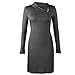 Vessos Women Long Sleeve Loose Dress Knitting Sexy Casual Shirt Dresses