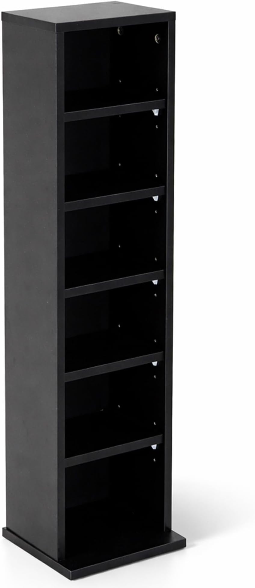Oypla 6 Tier Black Wooden CD DVD Game Shelf Storage Tower 102 Capacity