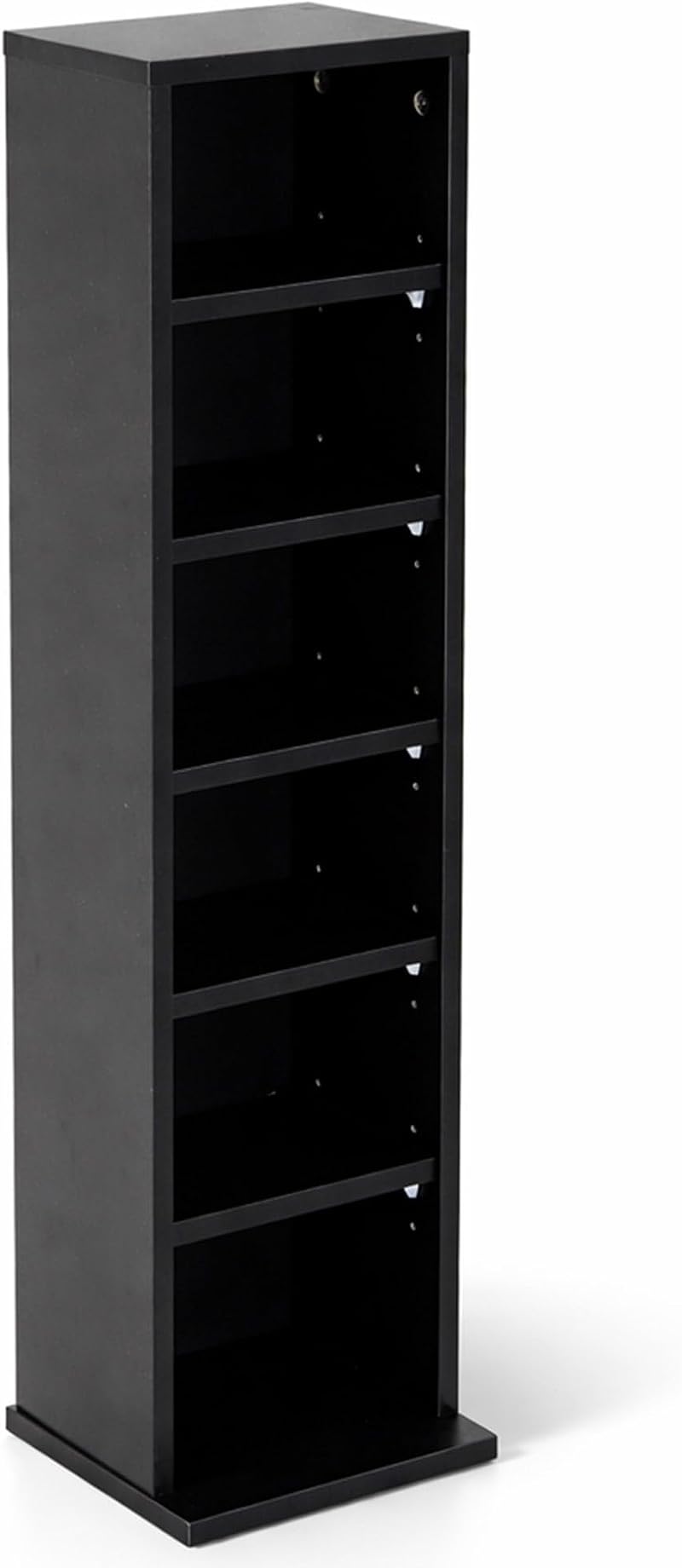 Oypla 6 Tier Black Wooden CD DVD Game Shelf Storage Tower 102 Capacity