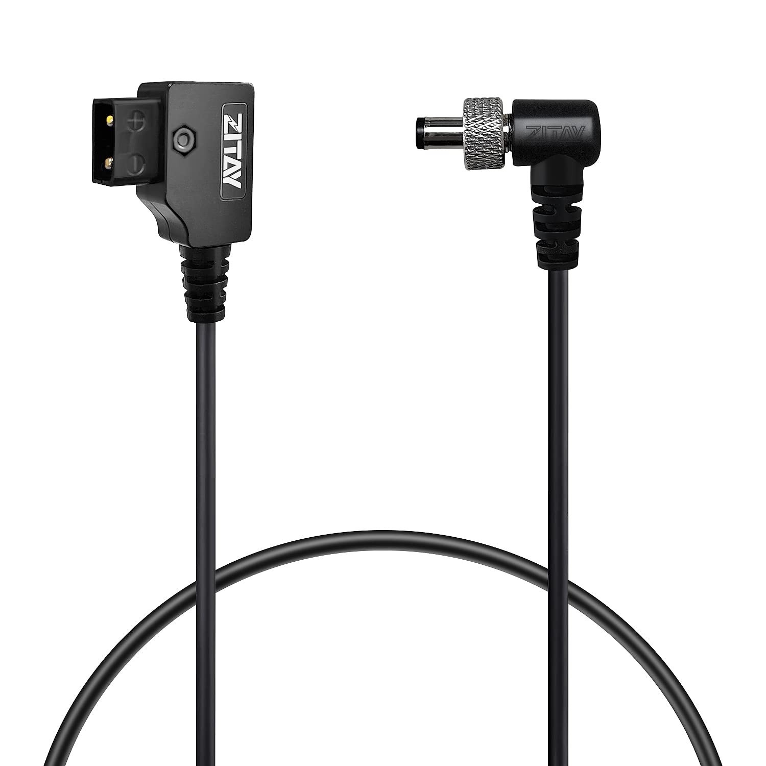 ZITAY D-Tap to DC 12V Power Cable Angle DTap DC 2.5x5.5mm for Atomos Ninja Shogun Blackmagic Video Assist Monitor Hollyland Mars 400s Lectrosonics Receiver