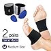 Cushioned Arch Supports-Plantar Fasciitis Braces & Detacheable Soft Gel Cushions(DIY) - Compression Sleeve Wrap to Relieve Foot Pain, Flat Feet, Heel Spurs(2 Pair Set- Medium)