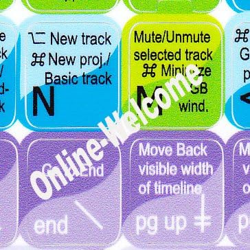 APPLE GARAGEBAND KEYBOARD STICKER