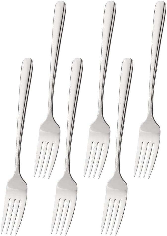 FOXAS Set of 6 Table Forks 304 Stainless Steel Dinner Forks Only Heavy