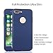 CaseTop iPhone 7 Plus/8 Plus Case, Full Body Protection, Matte Slim TPU Case, Dual Layer, Improved Design With Added Clear Screen Protector For iPhone 7 Plus/8 Plus (5.5 inch) - Navy Blue