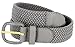 Elastic Stretch Belt With Matching Leather Covered Buckle-GRAY-L