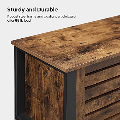 VASAGLE TV Stand for 50 inches with Sliding Doors and 2