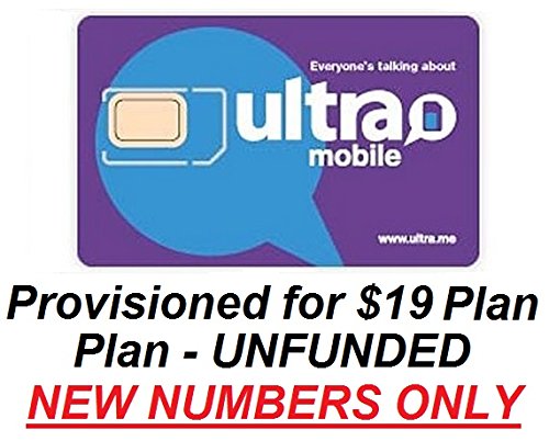 Ultra Mobile Sim Card Dual Cut for $19 Plan - Unfunded - New Number