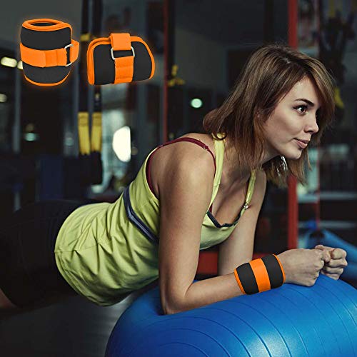 Vaupan Small Hand Wrist Weights, Mini Leg Arm Ankle Weights for Women Kids Toddler Baby Children, Exercise Equipment with Adjustable Straps for Walking Fitness Gym Dancing Aerobics (1 Pair, 1lb 2lb)