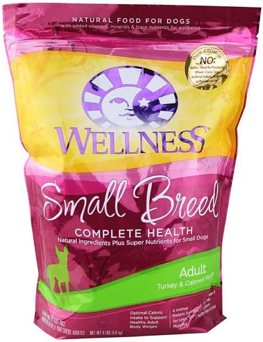 Wellness Complete Health Dry Dog Food Small Breed Turkey and Oatmeal Recipe -- 4 lbs - 3PC