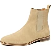 Aurgerfalco Chelsea Boots Men Ankle Dress Suede Cowboy Boots For Men