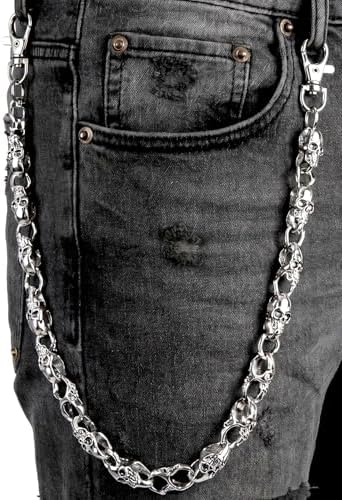 Amazon.com: ZEKEE Skeleton Wallet Biker Jean Pocket Unisex Pant