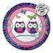 Creative Converting Owl Pal Tableware Package Including Cups, Beverage Napkins, and Dessert Plates for 16 Guests