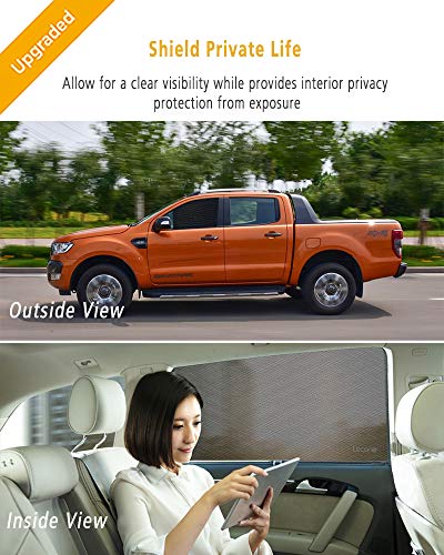 Lecone Upgraded Car Window Shade, 2nd Generation Reusable Perforated Static Cling Tint Film, Electrostatic Self-Adhesive Sun Blocker Screen for Vehicle, Protect Your Baby Kid & Keep Cool(Pack of 2) - Thumbnail 3