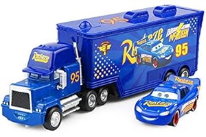 KEYWISHBOT Movie Cars Toys Mack Uncle Truck 1:55 Diecast Model Vehical (Blue Uncle)