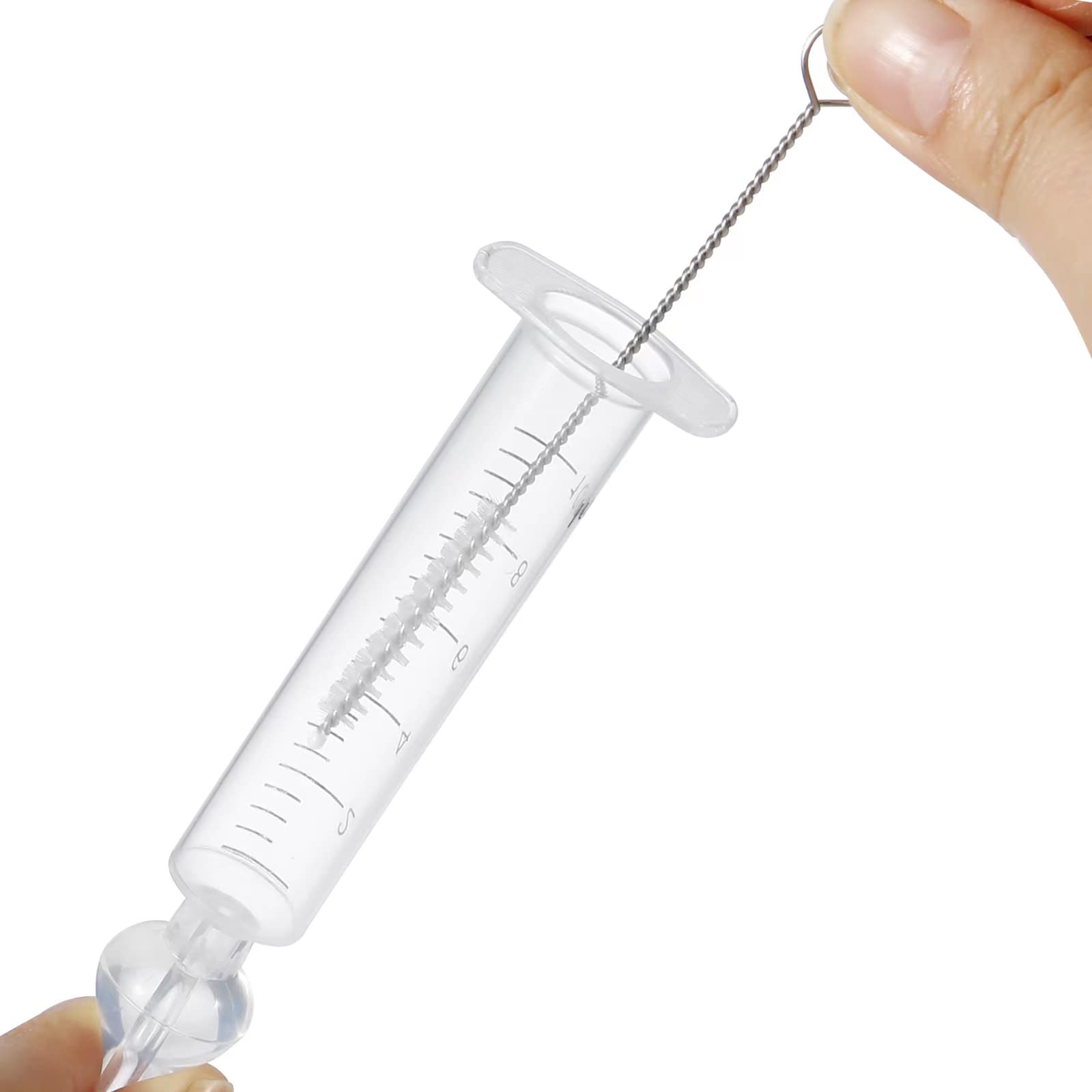 PandaEar Baby Nasal Irrigator with Portable Box, Professional Baby Nasal Irrigator with Tweezers & Cleaning Brush for Newborn Infants Kids Children, High Quality and Clean Silicone Nasal Tips, 4pcs