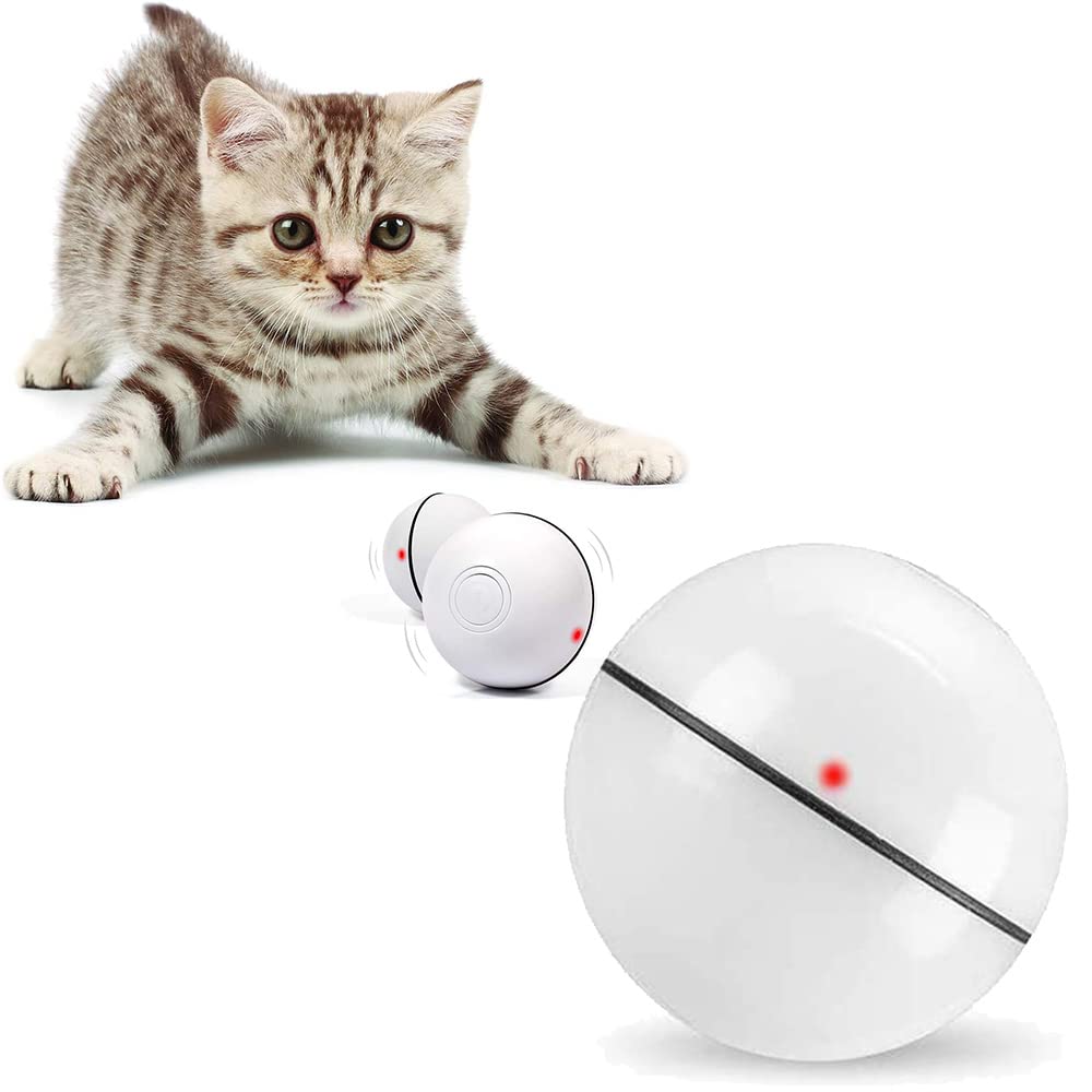 Speedy Panther Smart Cat Ball Toy Interactive Cat Toys for Indoor Cats Adult Automatic 360° Rotating Kitten Toys with LED Light Stimulate Hunting Instinct - USB Rechargeable — image 1