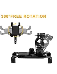 Yoassi, soporte para teléfono celular, ideal para la bicicleta y motocicleta, con sistema de absorción de los golpes, cuatro pintas antiderrapantes, soporte universal para colocar en el manubrio, compatible con iPhone Samsung Galaxy GPS Cualquier Smartp