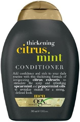 Mens Thickening Conditioner, Citrus Mint 13 fl oz (385 ml) by OGX (Pack of 7)