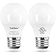 YukiHalu LED Refrigerator Light Bulb 60W Equivalent A15 Appliance Fridge Bulbs, Waterproof 600 Lumen 7W 120V Daylight 5000K E26 Medium Base, Small Size Bulb for Damp Location, Not-Dim, 2-Pack