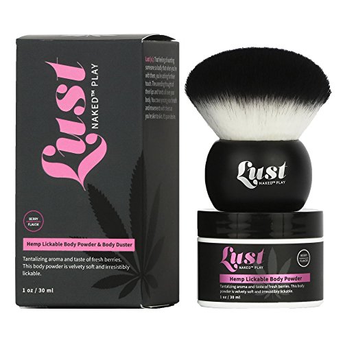 Lust Naked Play - Hemp Lickable Body Powder with Body Duster, Edible Body Dust, 1.0 oz. Lust Naked Play - Hemp Lickable Body Powder with Body Duster, Edible Body Dust, 1.0 oz.