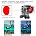 VVHOOY Waterproof Case Dive Housing Protective Underwater Dive Case Shell with 3 Pack Red Filter Compatible with AKASO EK7000/EKEN H9R/REMALI/FITFORT/DROGRACE WP350 Action Camera