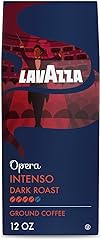 Lavazza Opera Intenso Ground Coffee 12oz Bag, Dark Roast, Bold and Balanced Taste, Intensity 4/5, Arabica and Robusta, Ideal 