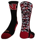 Nebraska Cornhuskers Digital Camo Crew Socks