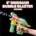 ArtCreativity Bubble Blasters Shooter Guns Pack of 2, Includes 1 Dinosaur Shooter Gun with Exciting Sound Effects and 1 Transparent LED Gun. Battery Operated - for Age 5+ - Best Gift for Kids