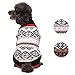Blueberry Pet Nordic Pattern Inspired Fair Isle Black and White Snowflakes Dog Sweater, Back Length 16